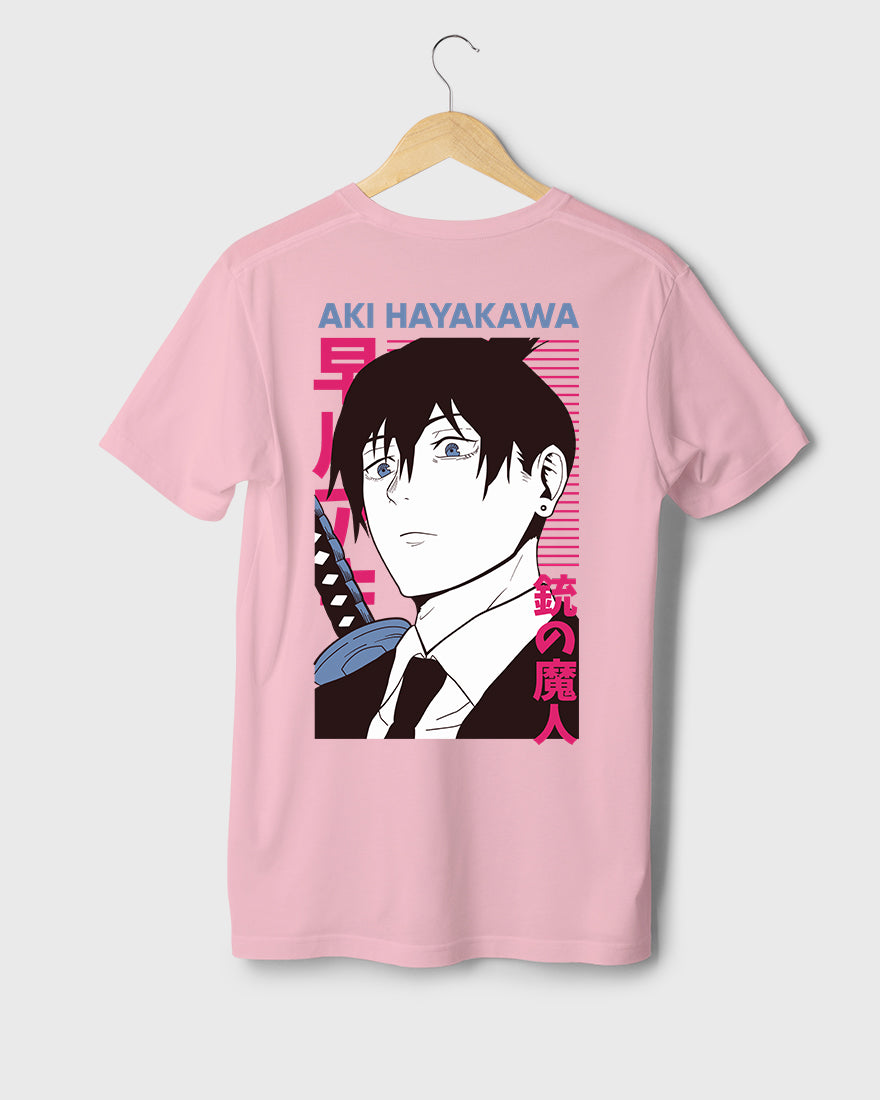 Mens Regular Tshirt Anime Chainsaw Man Aki