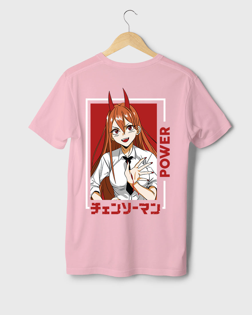 Mens Regular Tshirt Anime Chainsaw Man Makima Power2