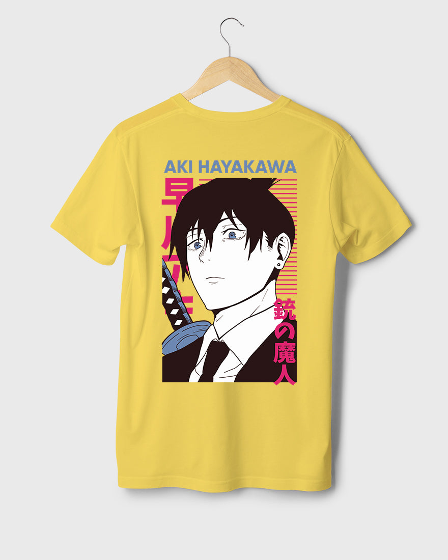 Mens Regular Tshirt Anime Chainsaw Man Aki