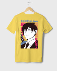 Mens Regular Tshirt Anime Chainsaw Man Aki