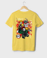 Mens Regular Tshirt Anime Demon Slayer Tanjiro Team