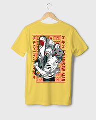 Mens Regular Tshirt Anime Chainsaw Man Denji Makima