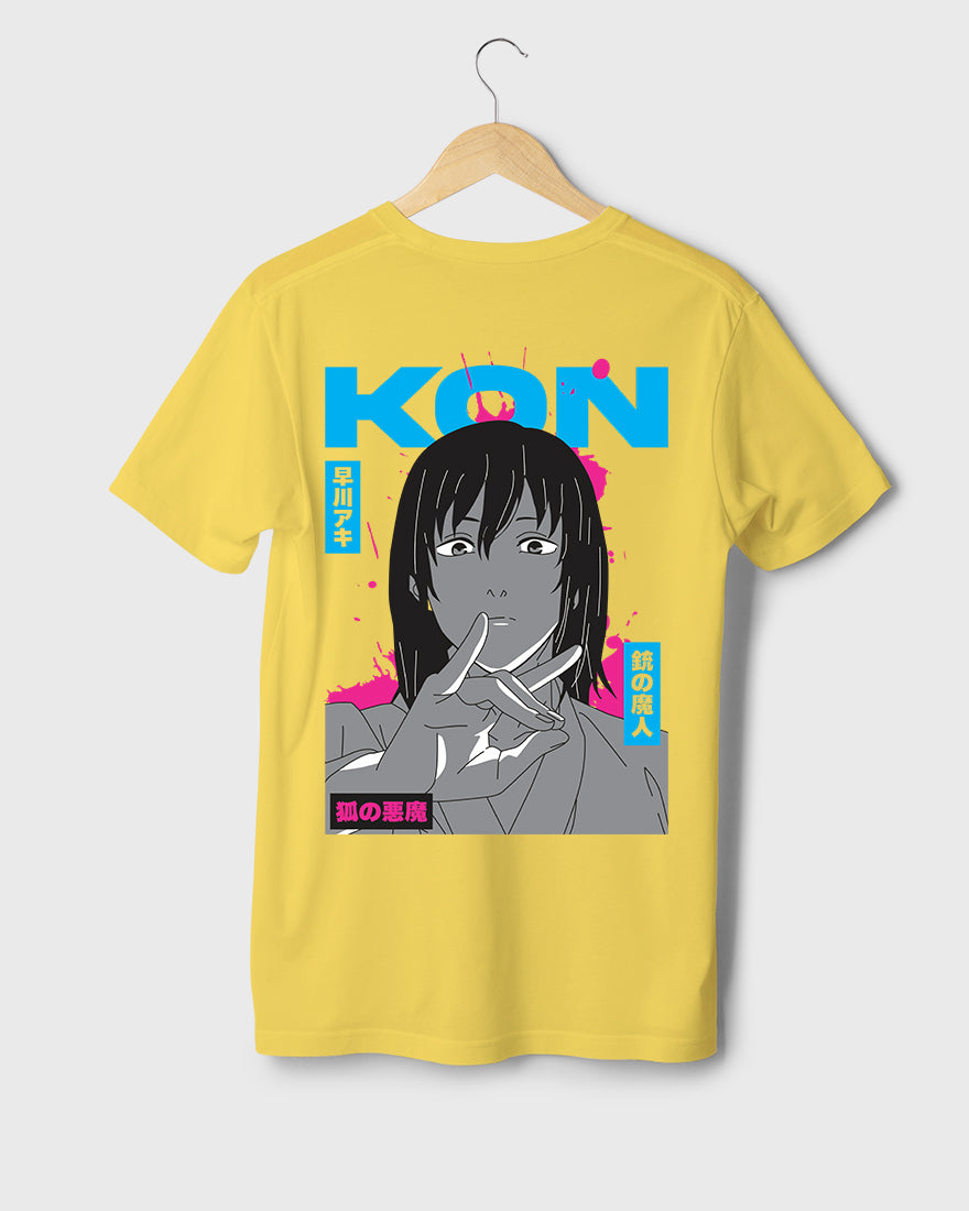 Mens Regular Tshirt Anime Chainsaw Man Kon