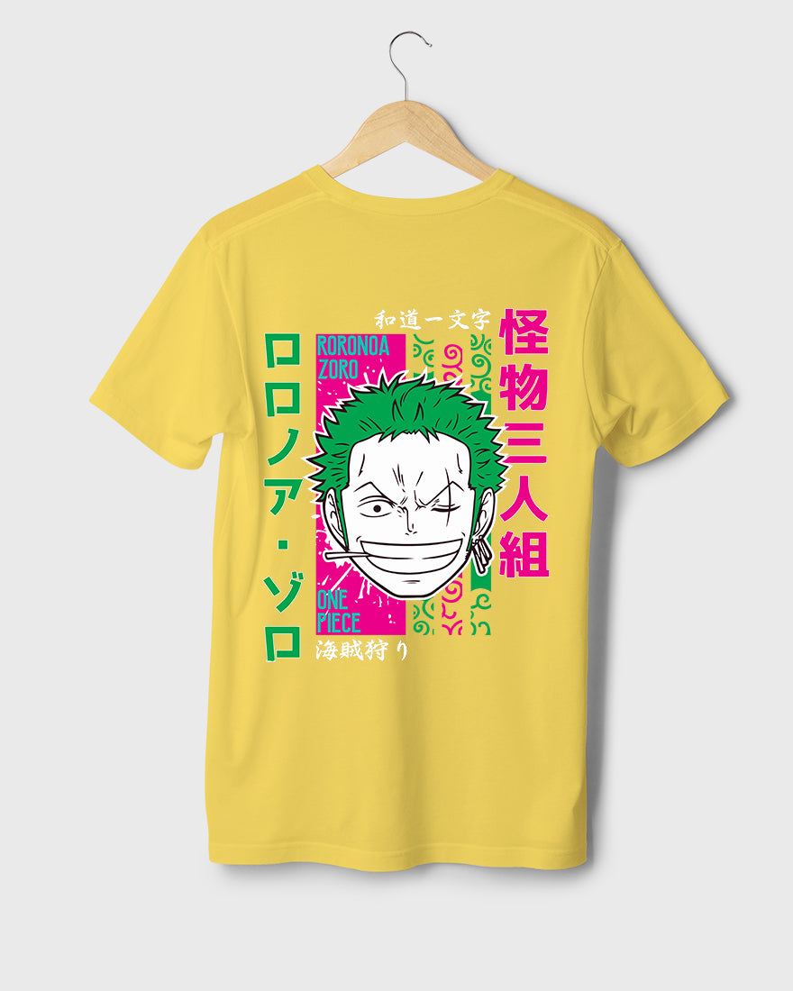 Mens Regular Tshirt Anime One Piece Zoro Color 3