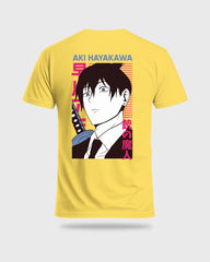 Mens Regular Tshirt Anime Chainsaw Man Aki