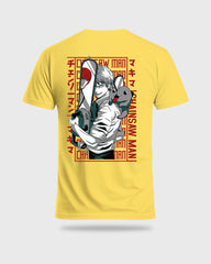 Mens Regular Tshirt Anime Chainsaw Man Denji Makima