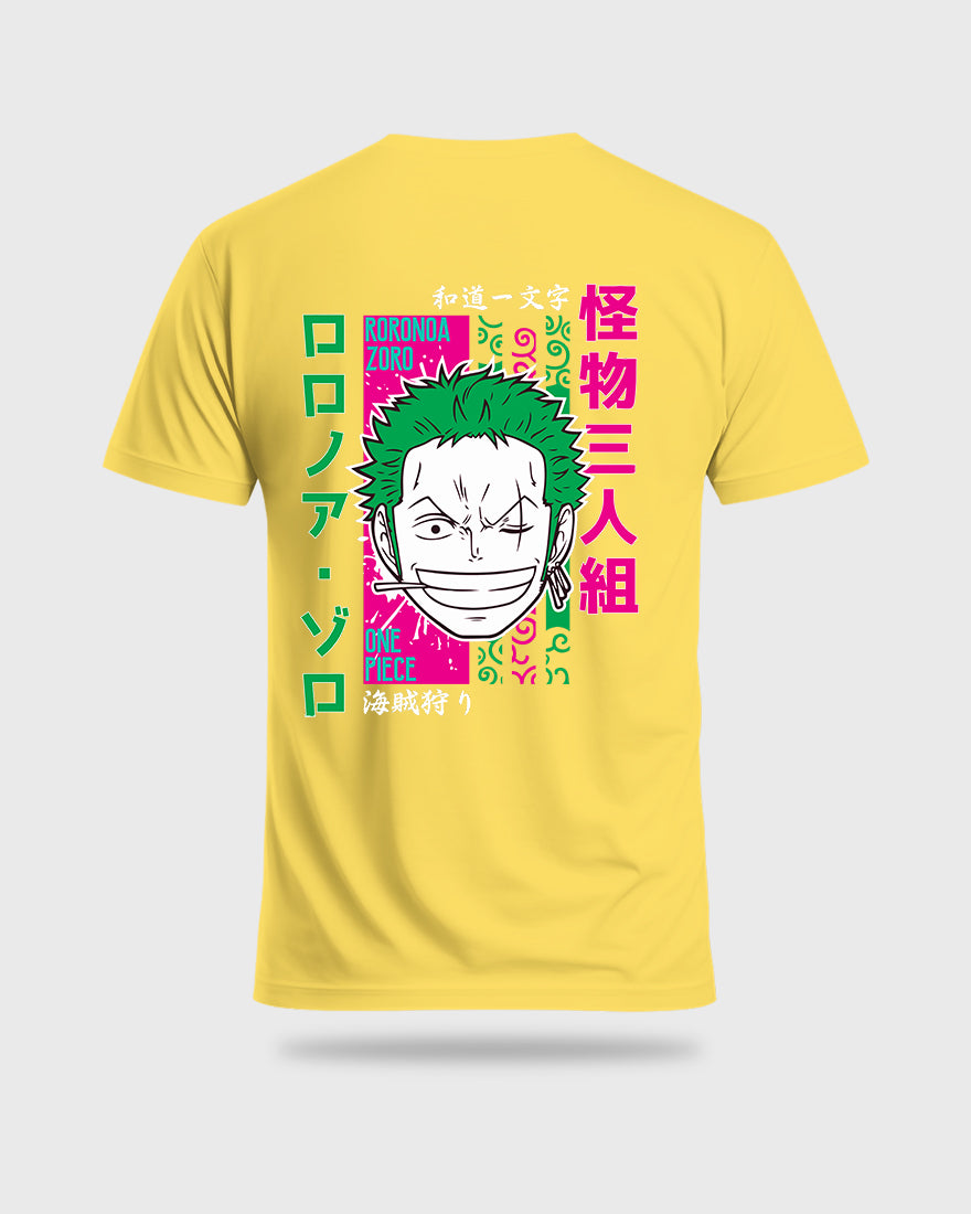 Mens Regular Tshirt Anime One Piece Zoro Color 3