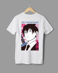 Mens Regular Tshirt Anime Chainsaw Man Aki