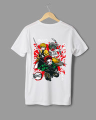 Mens Regular Tshirt Anime Demon Slayer Tanjiro Team