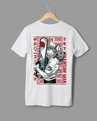 Mens Regular Tshirt Anime Chainsaw Man Denji Makima