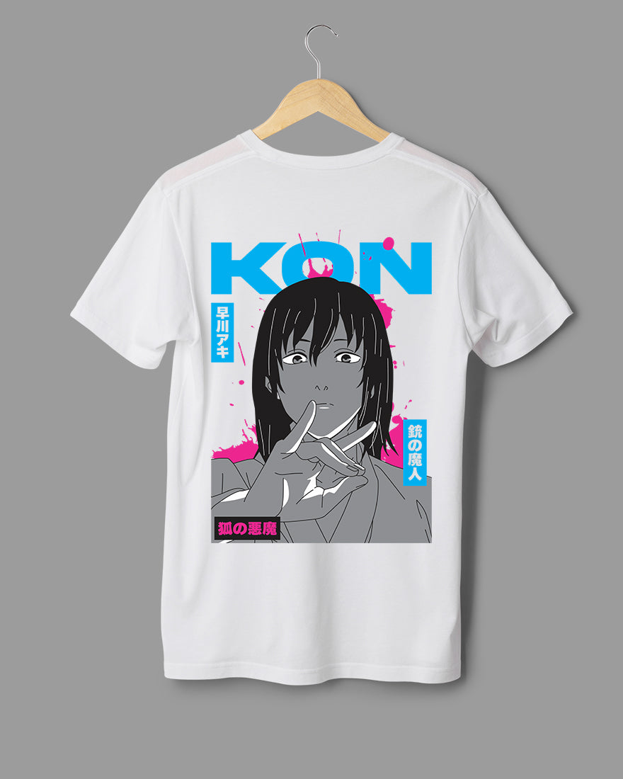 Mens Regular Tshirt Anime Chainsaw Man Kon