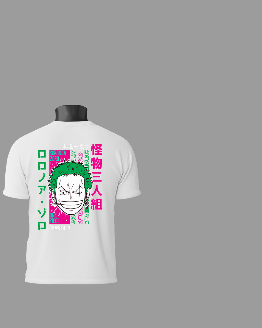 Mens Regular Tshirt Anime One Piece Zoro Color 3