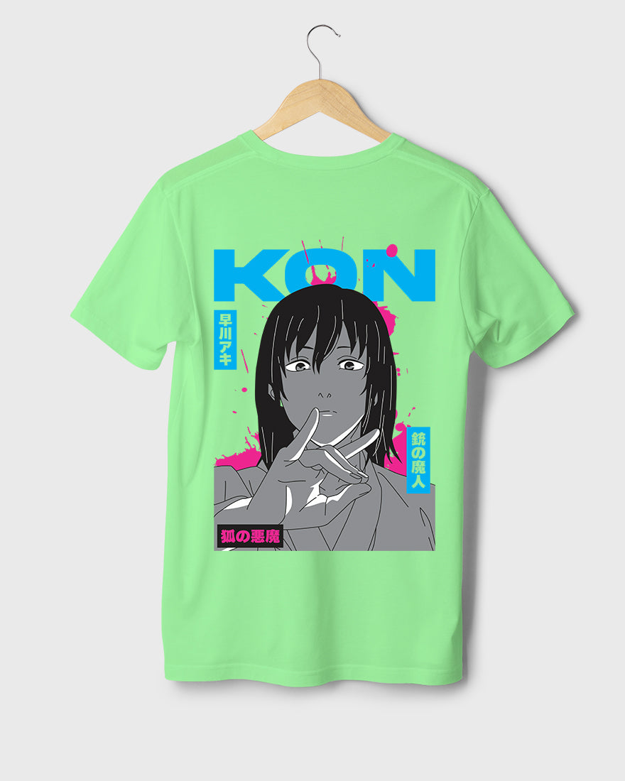 Mens Regular Tshirt Anime Chainsaw Man Kon