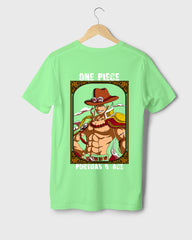 Mens Regular Tshirt Anime One Piece Portgas 1