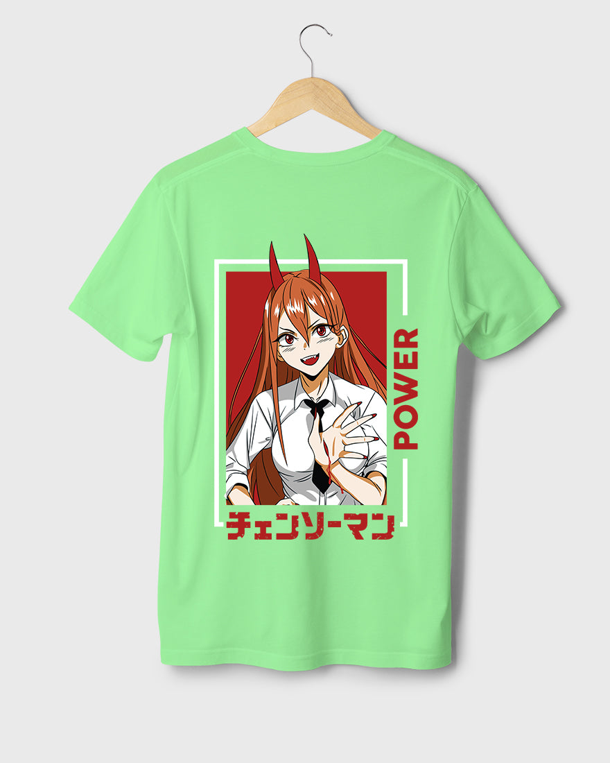 Mens Regular Tshirt Anime Chainsaw Man Makima Power2