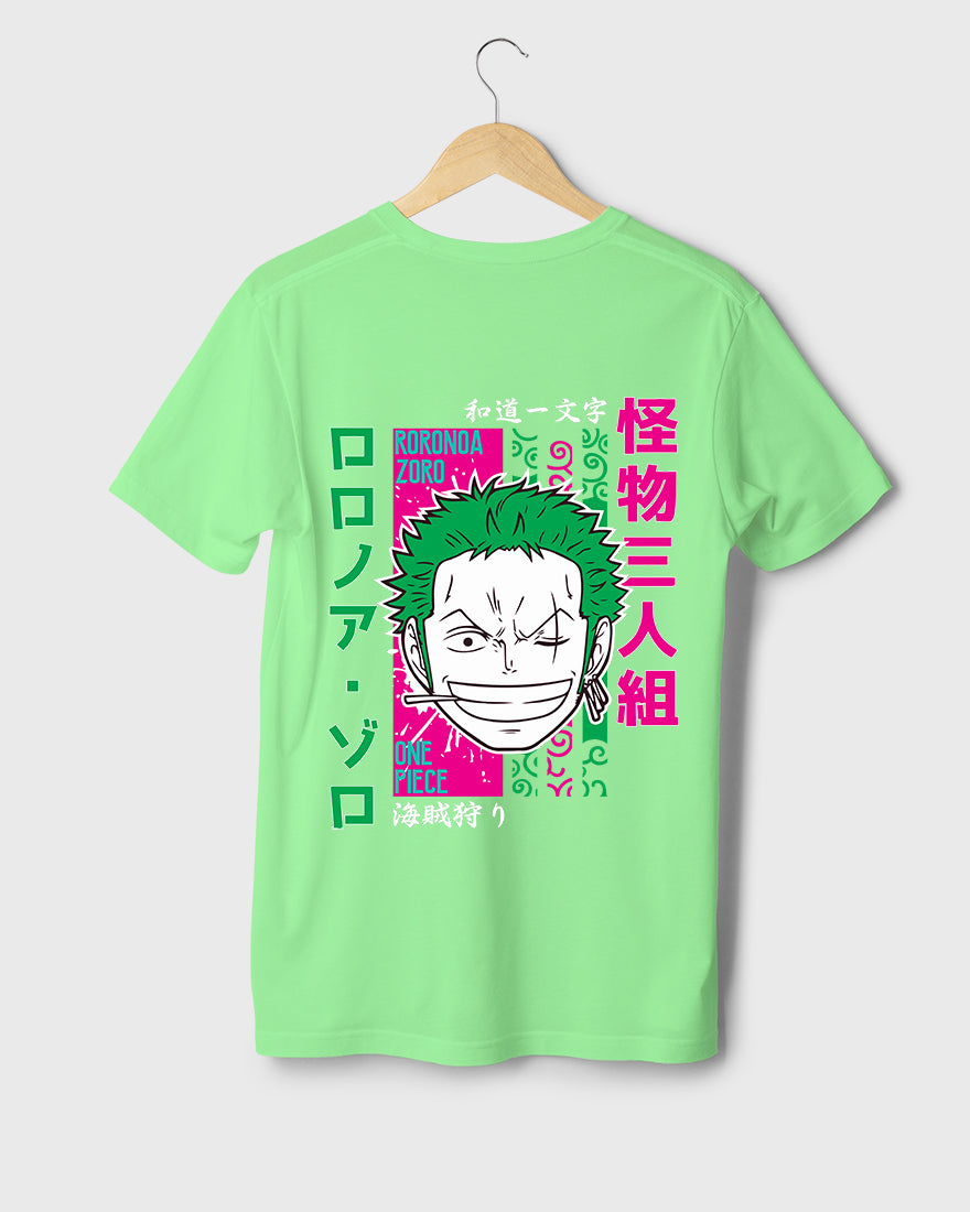 Mens Regular Tshirt Anime One Piece Zoro Color 3