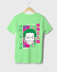 Mens Regular Tshirt Anime One Piece Zoro Color 3