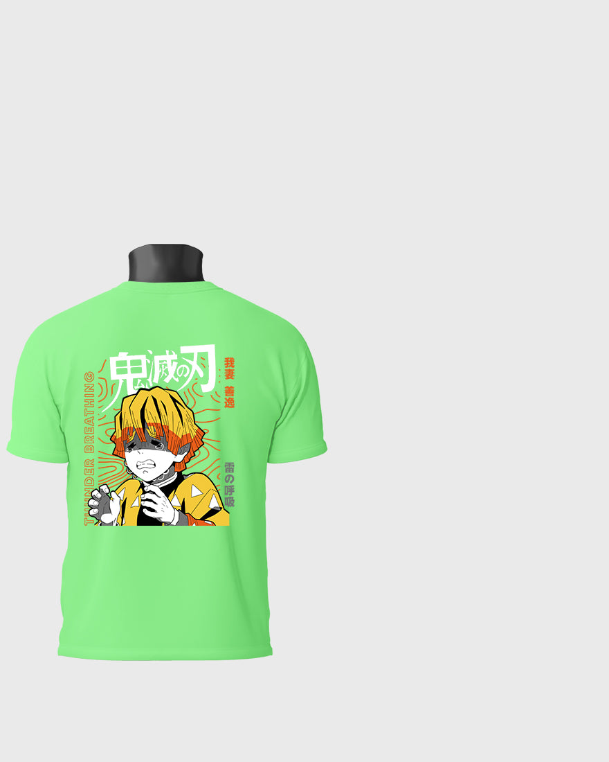 Mens Regular Tshirt Anime Demon Slayer Thunder