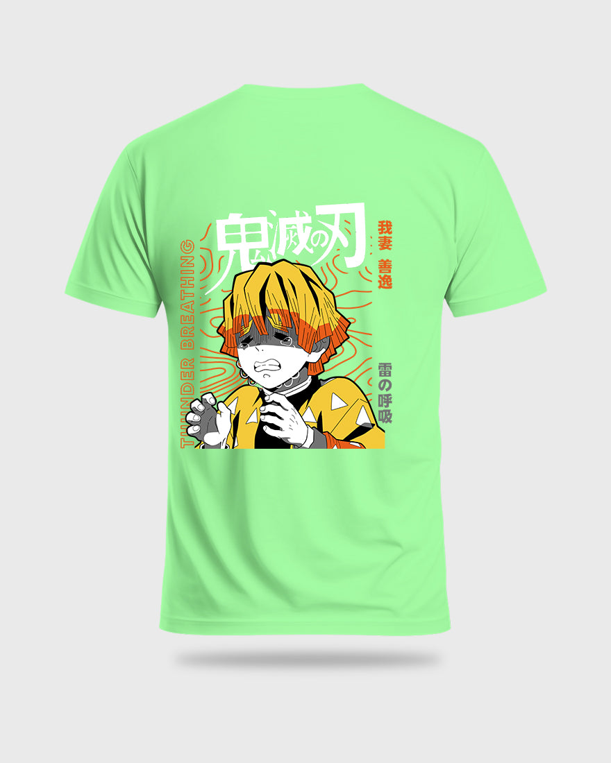 Mens Regular Tshirt Anime Demon Slayer Thunder