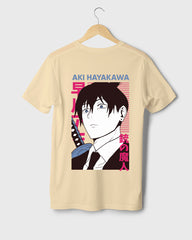 Mens Regular Tshirt Anime Chainsaw Man Aki