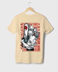 Mens Regular Tshirt Anime Chainsaw Man Denji Makima