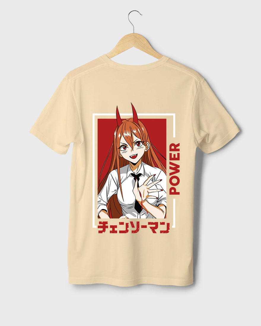 Mens Regular Tshirt Anime Chainsaw Man Makima Power2