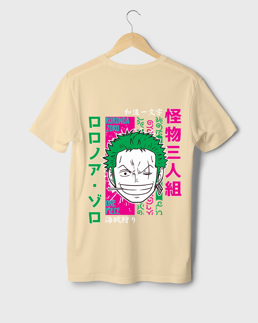 Mens Regular Tshirt Anime One Piece Zoro Color 3