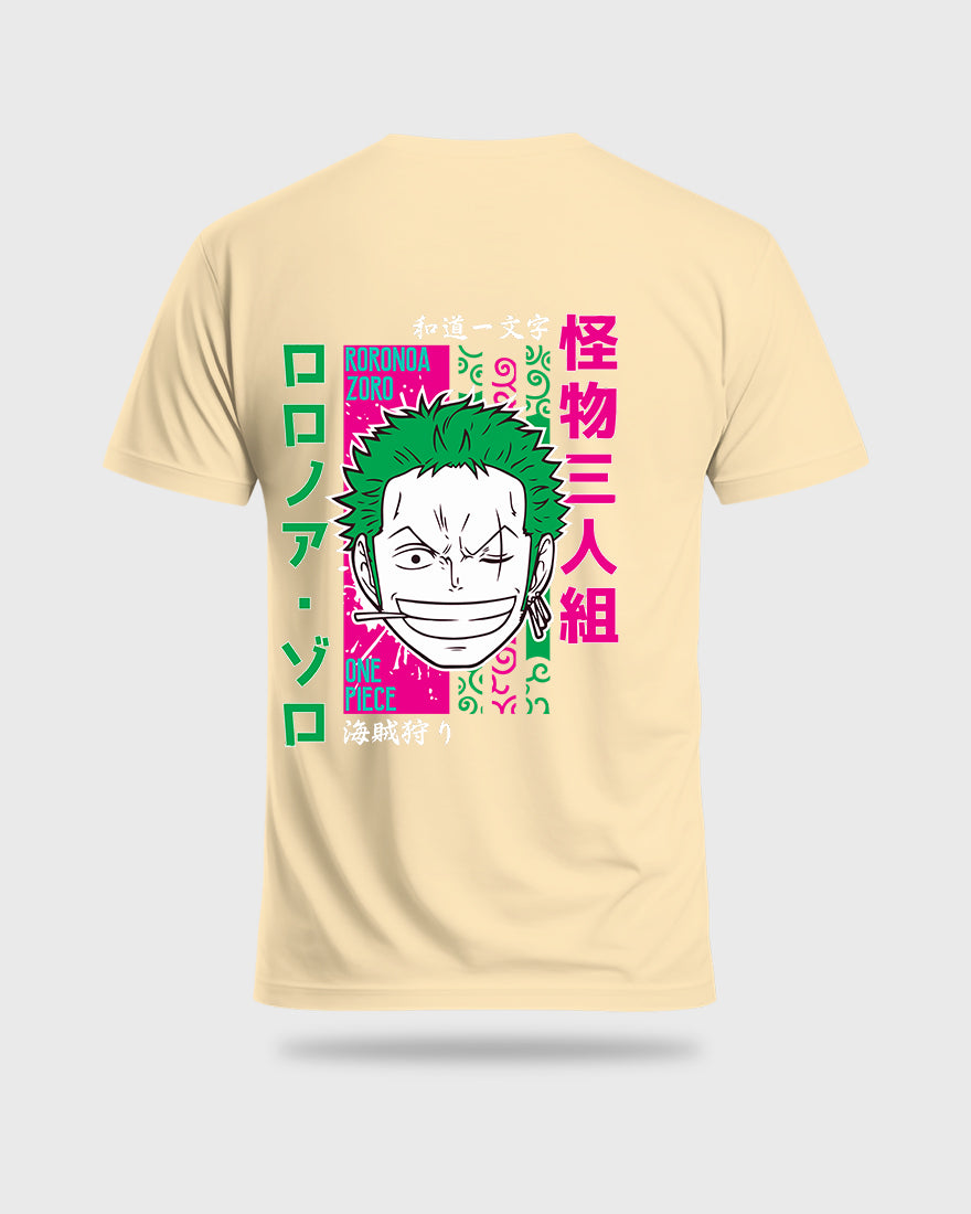 Mens Regular Tshirt Anime One Piece Zoro Color 3