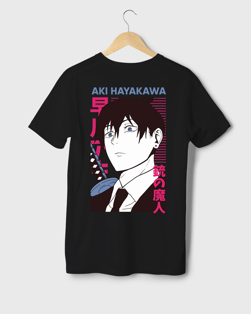 Mens Regular Tshirt Anime Chainsaw Man Aki