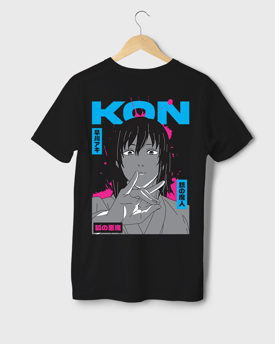 Mens Regular Tshirt Anime Chainsaw Man Kon