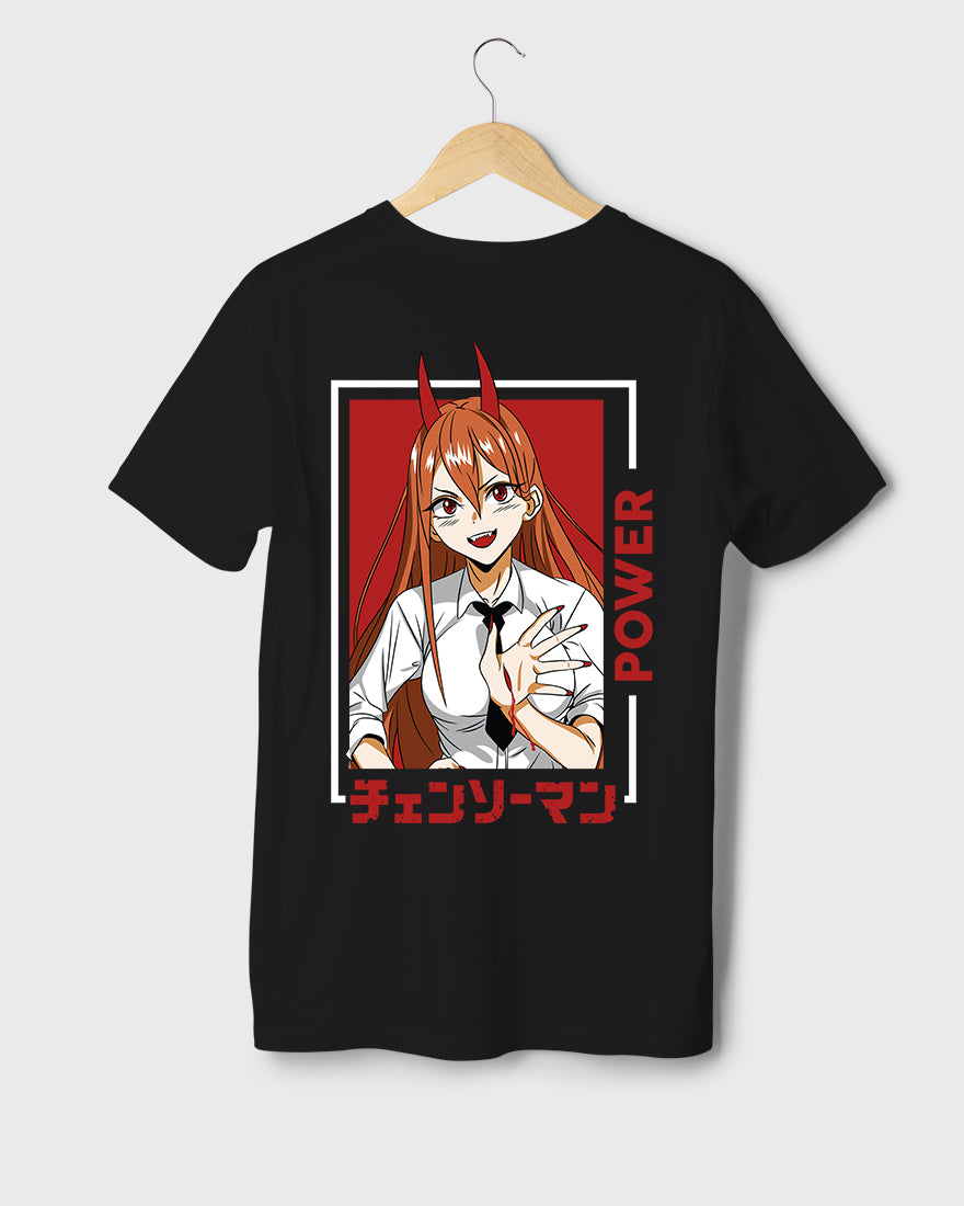 Mens Regular Tshirt Anime Chainsaw Man Makima Power2