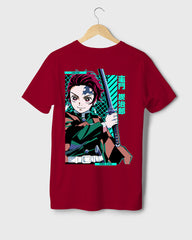 Mens Regular Tshirt Anime Demon Slayer Tanjiro