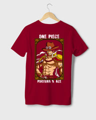 Mens Regular Tshirt Anime One Piece Portgas 1