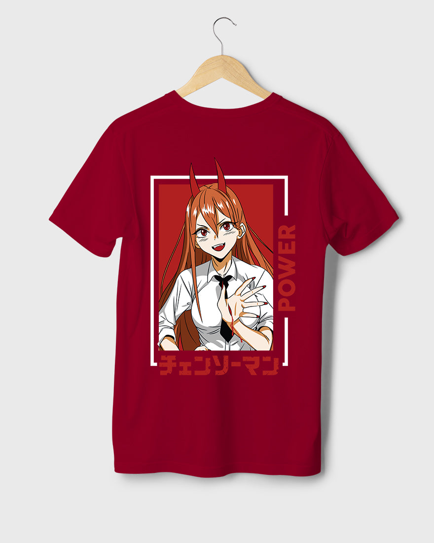 Mens Regular Tshirt Anime Chainsaw Man Makima Power2