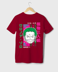 Mens Regular Tshirt Anime One Piece Zoro Color 3