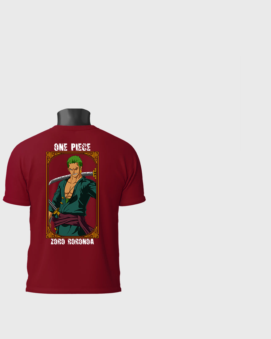 Mens Regular Tshirt Anime One Piece Zoro Color 1