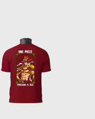 Mens Regular Tshirt Anime One Piece Portgas 1