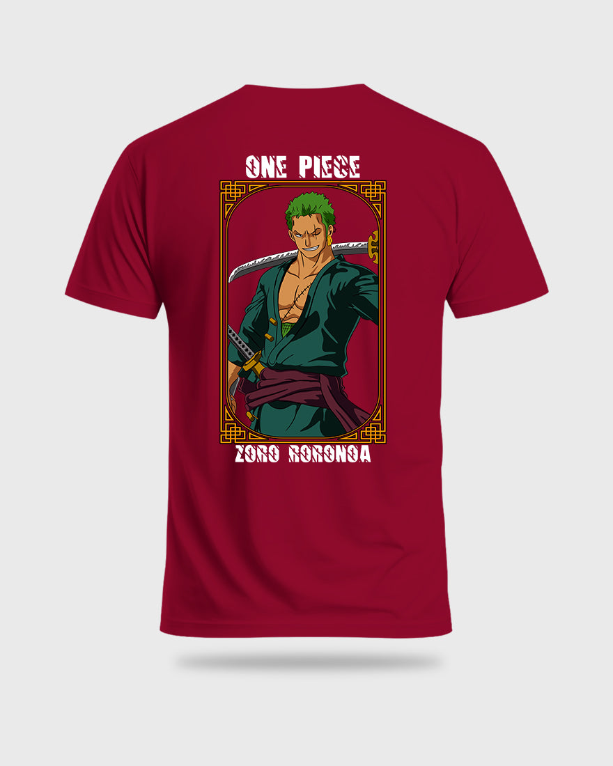 Mens Regular Tshirt Anime One Piece Zoro Color 1