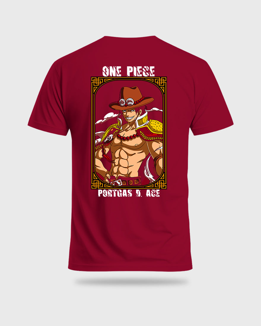 Mens Regular Tshirt Anime One Piece Portgas 1