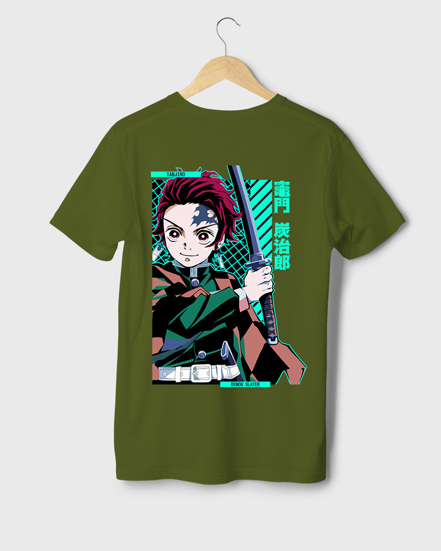 Mens Regular Tshirt Anime Demon Slayer Tanjiro