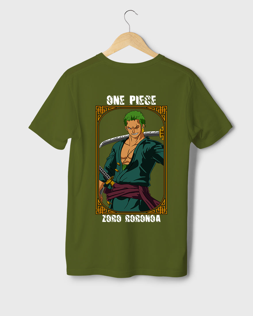 Mens Regular Tshirt Anime One Piece Zoro Color 1