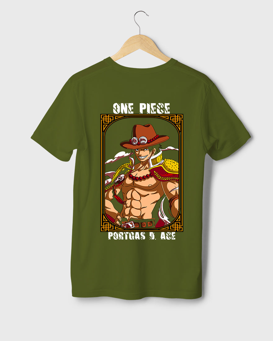 Mens Regular Tshirt Anime One Piece Portgas 1