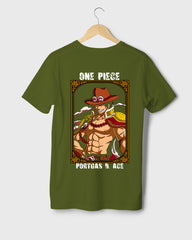 Mens Regular Tshirt Anime One Piece Portgas 1