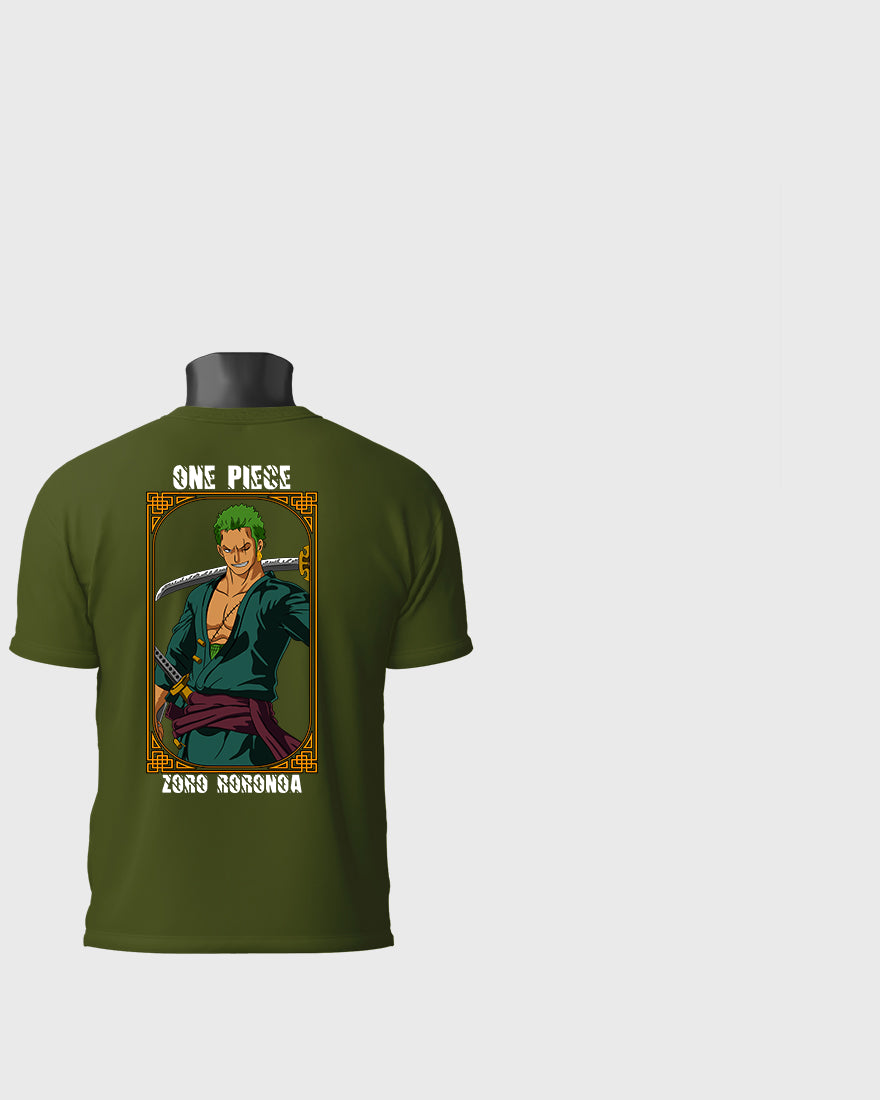 Mens Regular Tshirt Anime One Piece Zoro Color 1