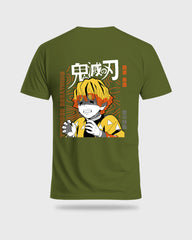 Mens Regular Tshirt Anime Demon Slayer Thunder