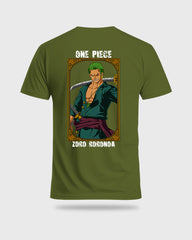 Mens Regular Tshirt Anime One Piece Zoro Color 1