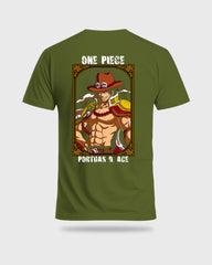 Mens Regular Tshirt Anime One Piece Portgas 1