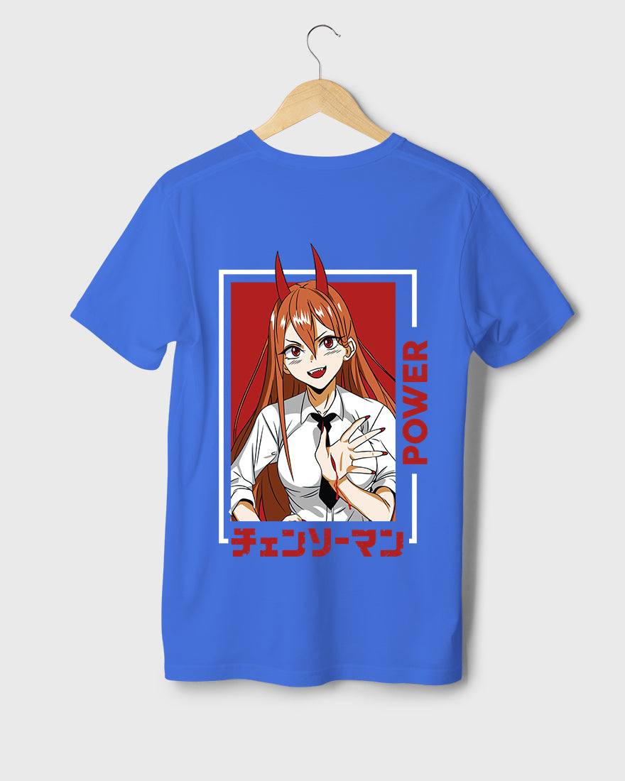 Mens Regular Tshirt Anime Chainsaw Man Makima Power2