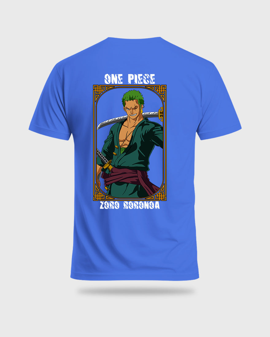 Mens Regular Tshirt Anime One Piece Zoro Color 1