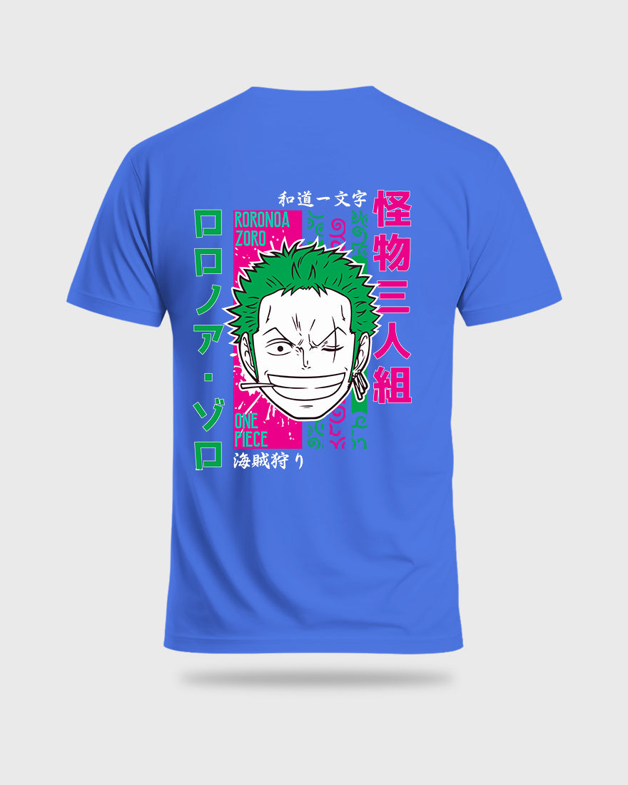 Mens Regular Tshirt Anime One Piece Zoro Color 3